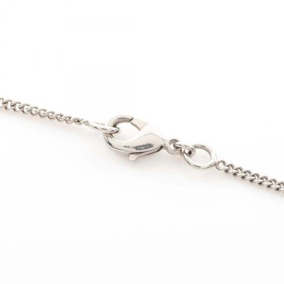 CHANEL Silver Logo Necklace